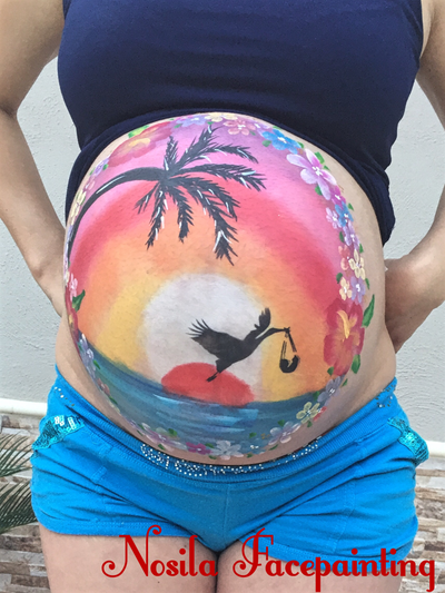 Maternity Belly Painting - NOSILA FACEPAINTING & EVENT SERVICES LONDON